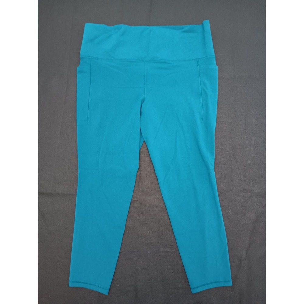 Athleta Salutation Stash 7/8 Tight Teal Blue High Rise Leggings XL 54023 - Picture 2 of 11